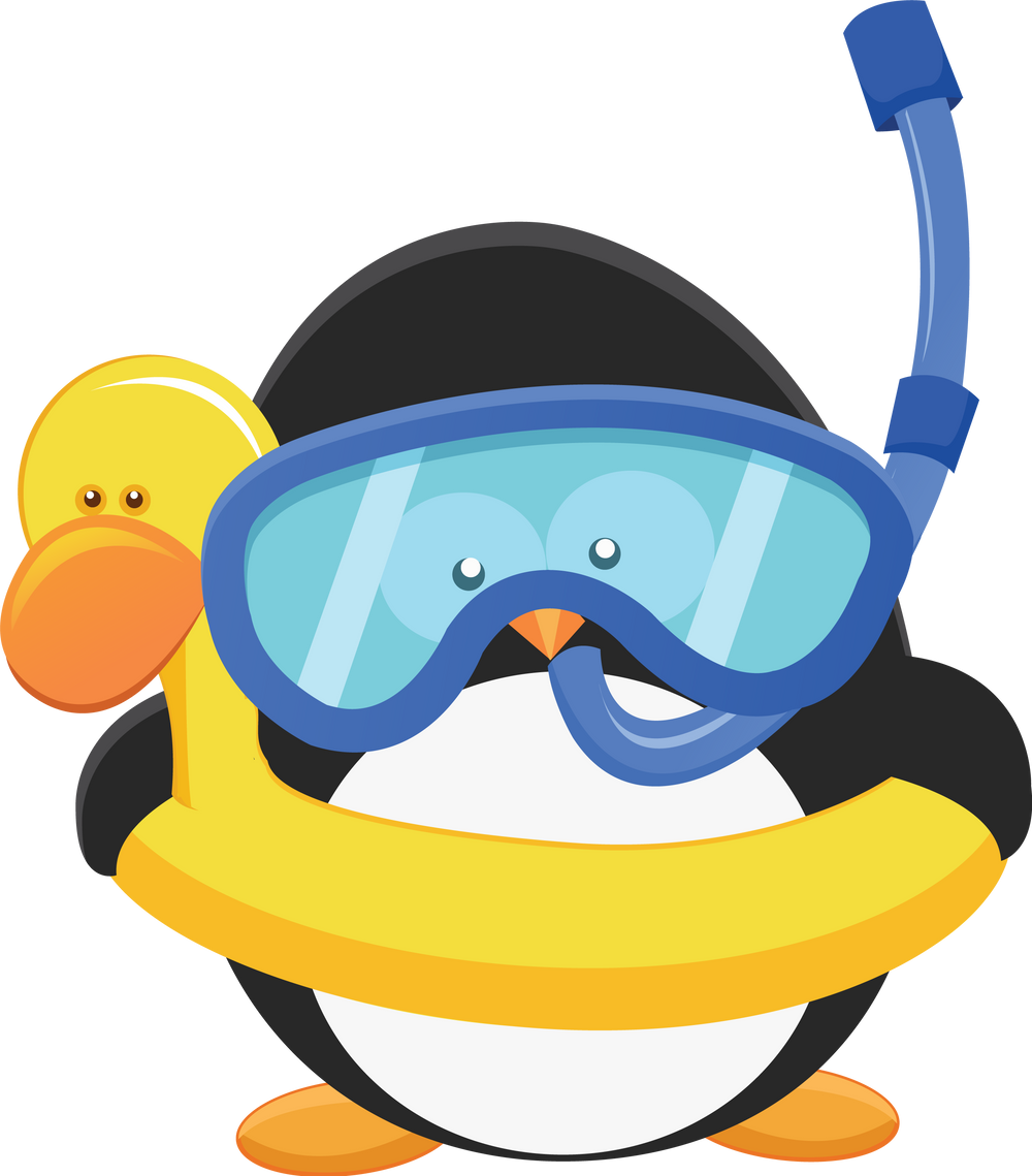 Penguin With Snorkel